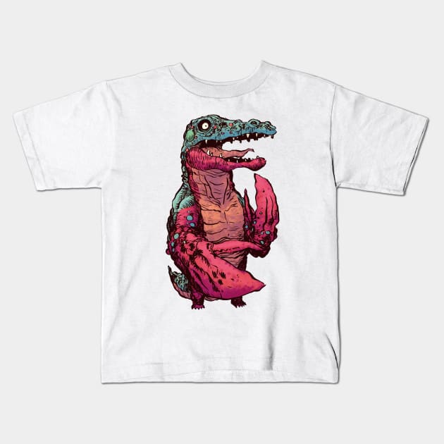 Croc Lobster Kids T-Shirt by jesse.lonergan